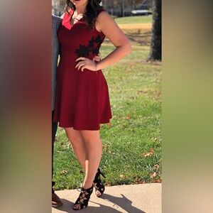 Red and black dress size 4